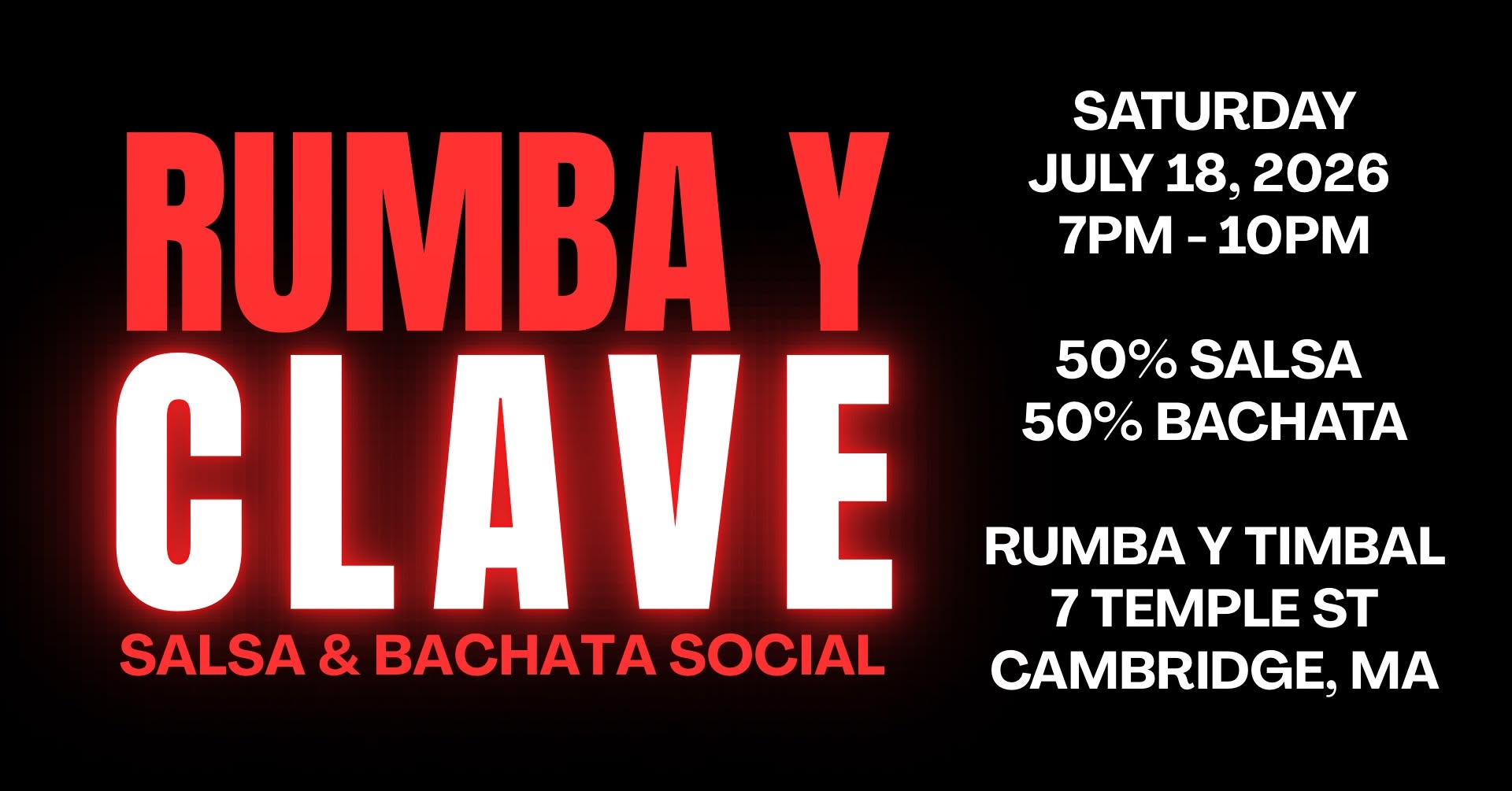 Rumba y Clave: Salsa & Bachata Social
