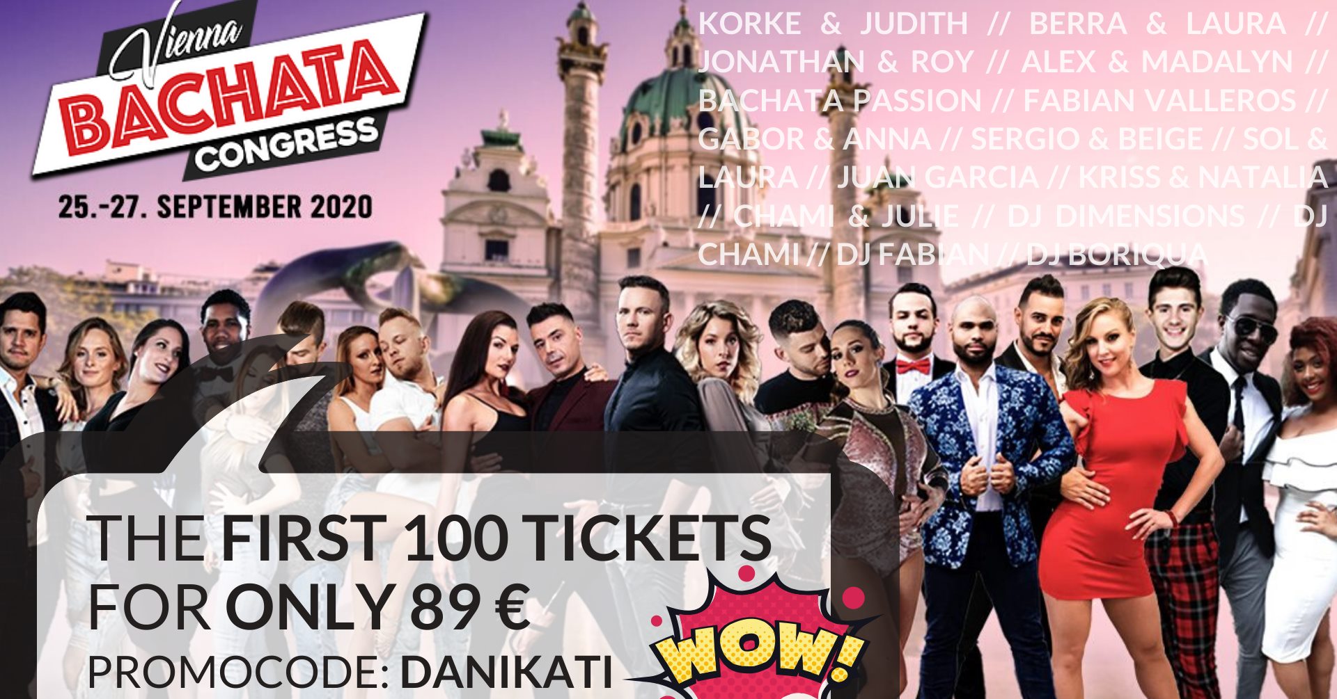 Vienna Bachata Congress 2020 Dani & Kati promo code