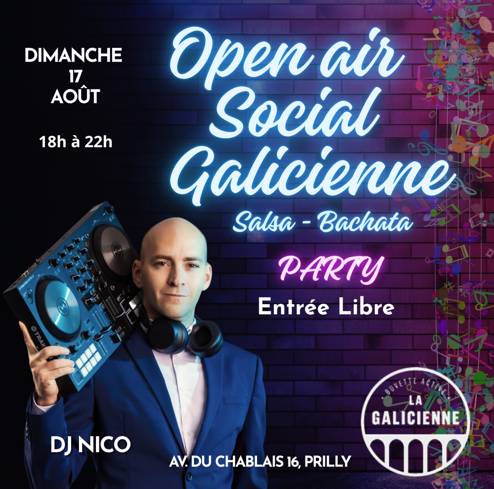 Soirée salsa-bachata à la Galicienne avec DJ NICO (entrée libre) - Salsamas