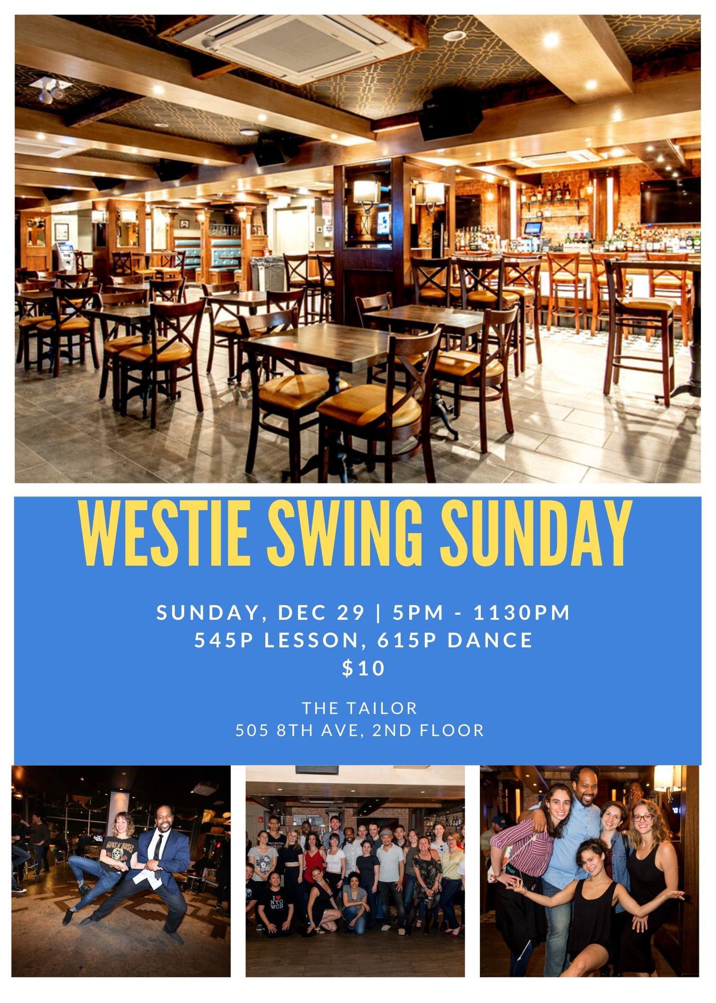 Westie Swing SUN-Day! Dec 29th Year End Swing!