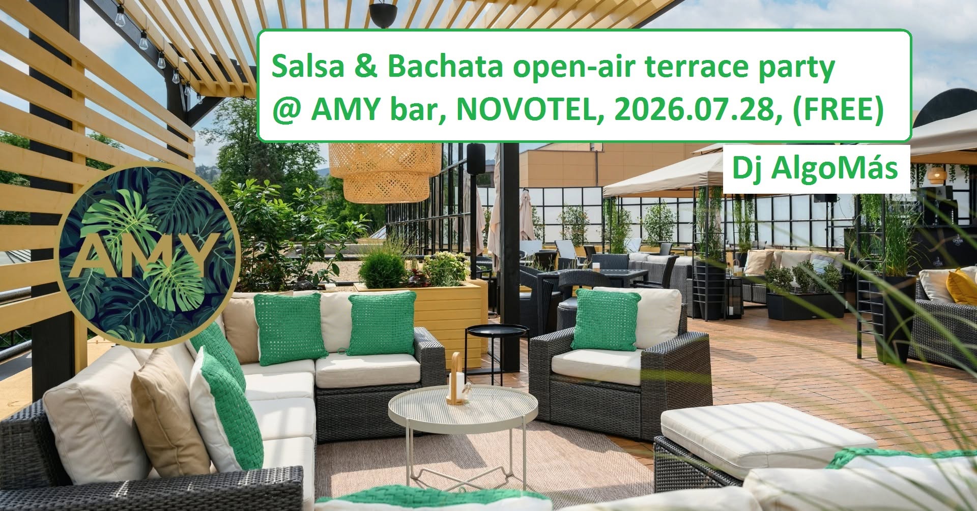 Újra SALSA & BACHATA az Amy teraszon! INGYENES - FREE ENTRANCE