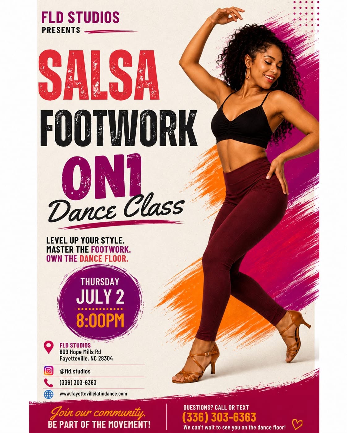 Salsa Footwork On 1 Dance Class