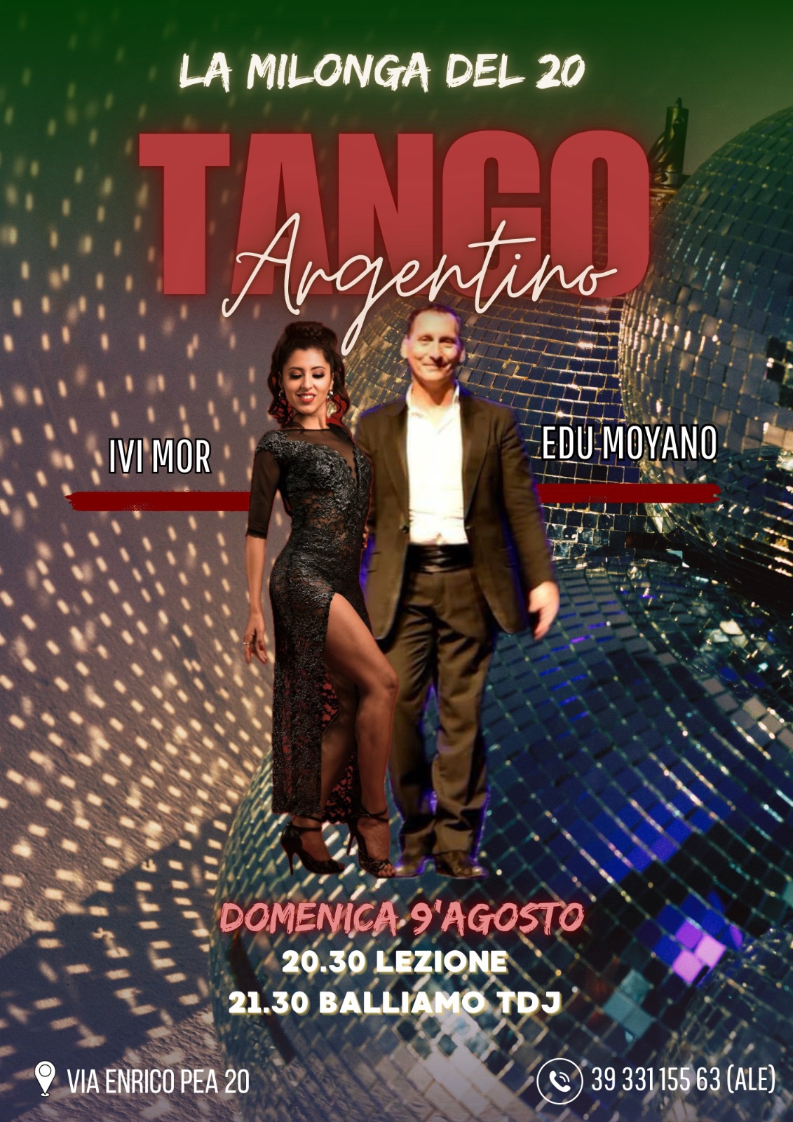 DOMENICA 10 AGOSTO ALLA POPOLARE DEL 20