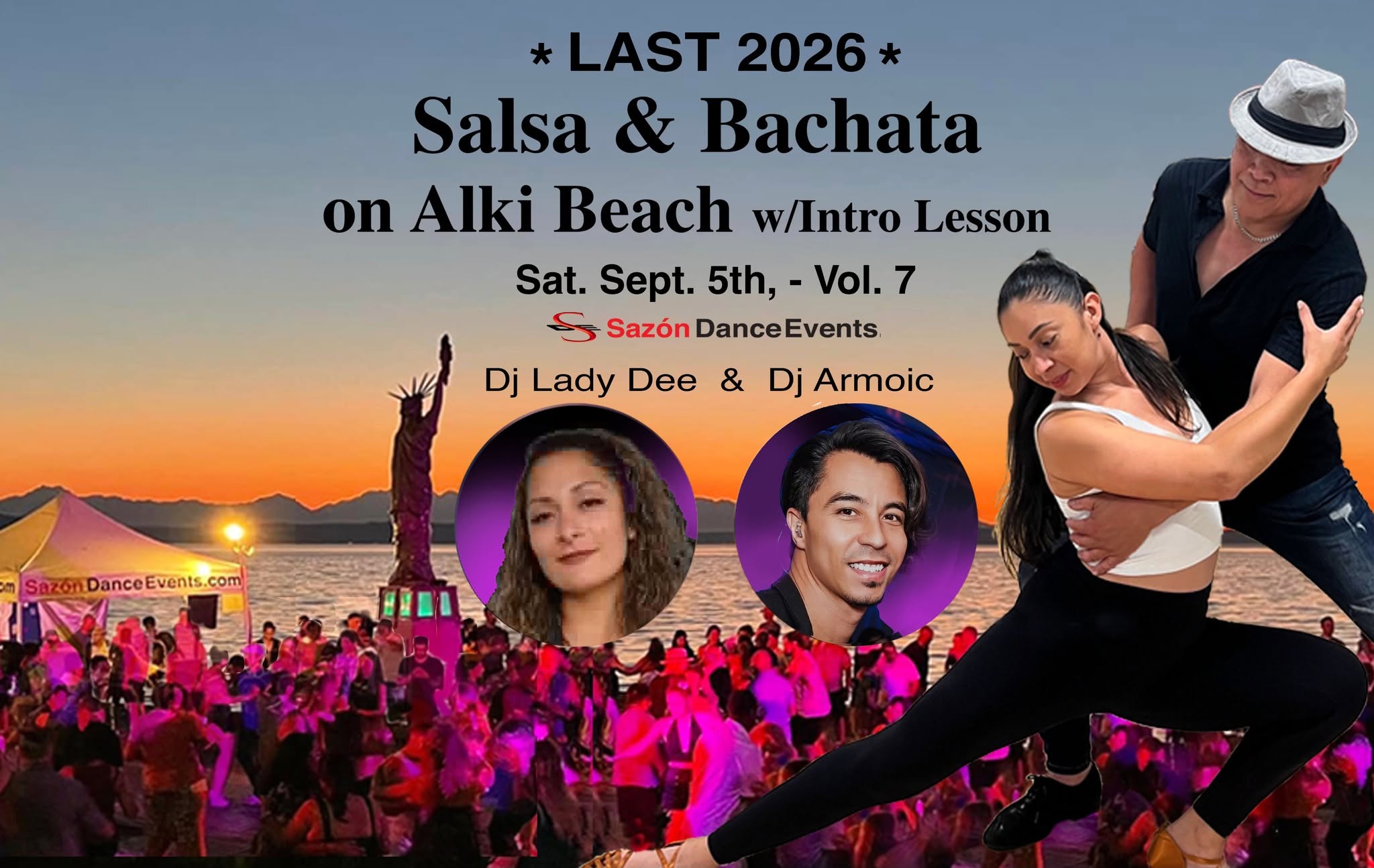 LAST 2026 Salsa & Bachata on Alki Beach w intro lesson Vol. 7