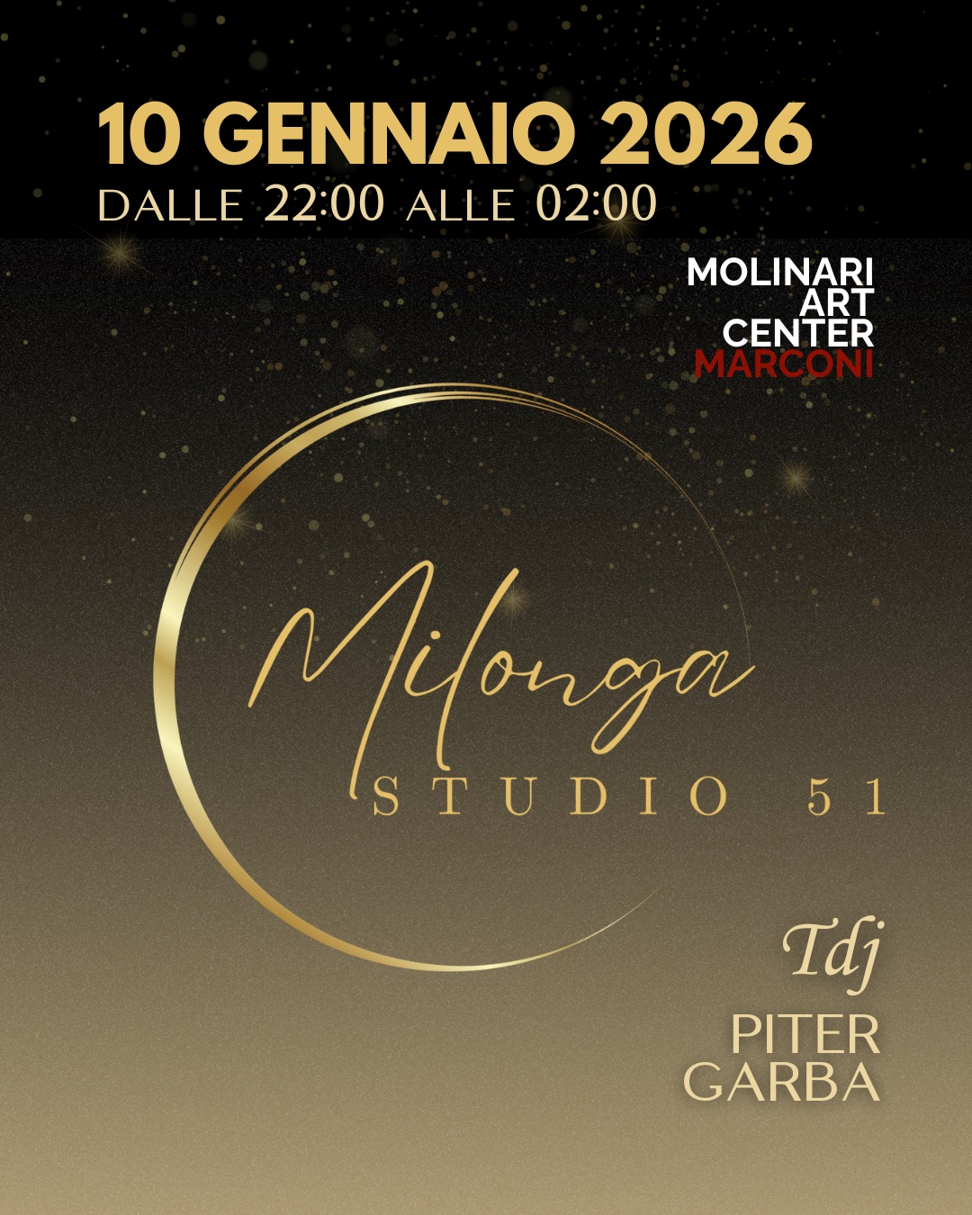 Milonga Studio 51 - 10 Gennaio 2026 - TJ Piter Garba