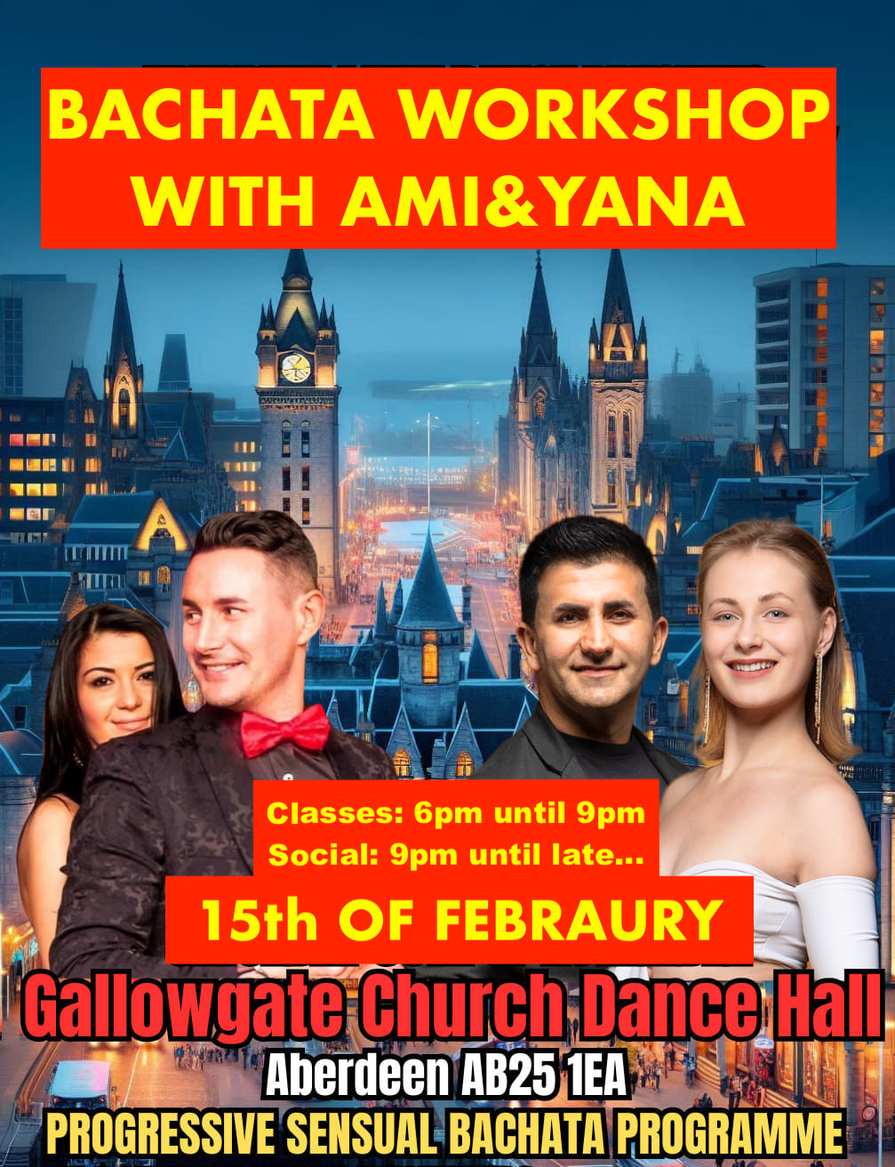 15th FEB. Bachata workshop with Ami&Yana
