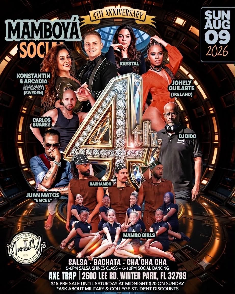 FOUR YEARS OF MAMBOYÁ: The 4th Anniversary Social! 🥂