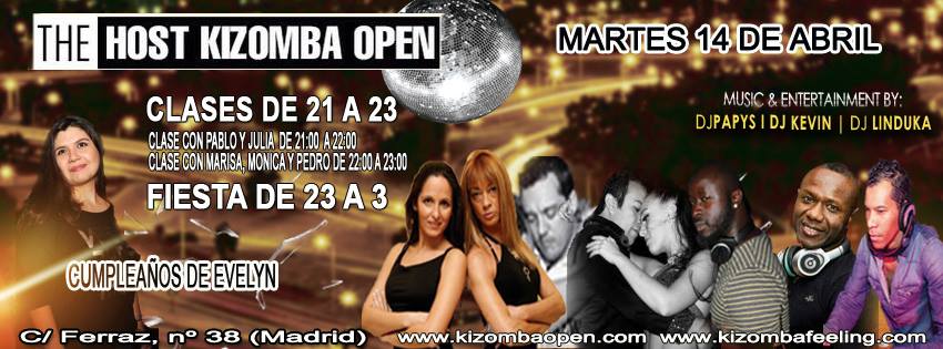 THE HOST KIZOMBA OPEN - MARTES 14 DE ABRIL