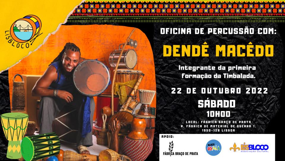 Oficina de Samba Reggae com Dendê Macêdo