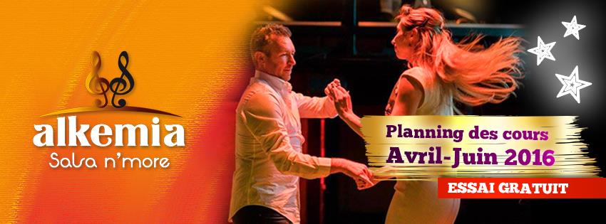 Nouveau Trimestre Avril-Juin 2016,Salsa, Bachata et Kizomba chez Alkemia
