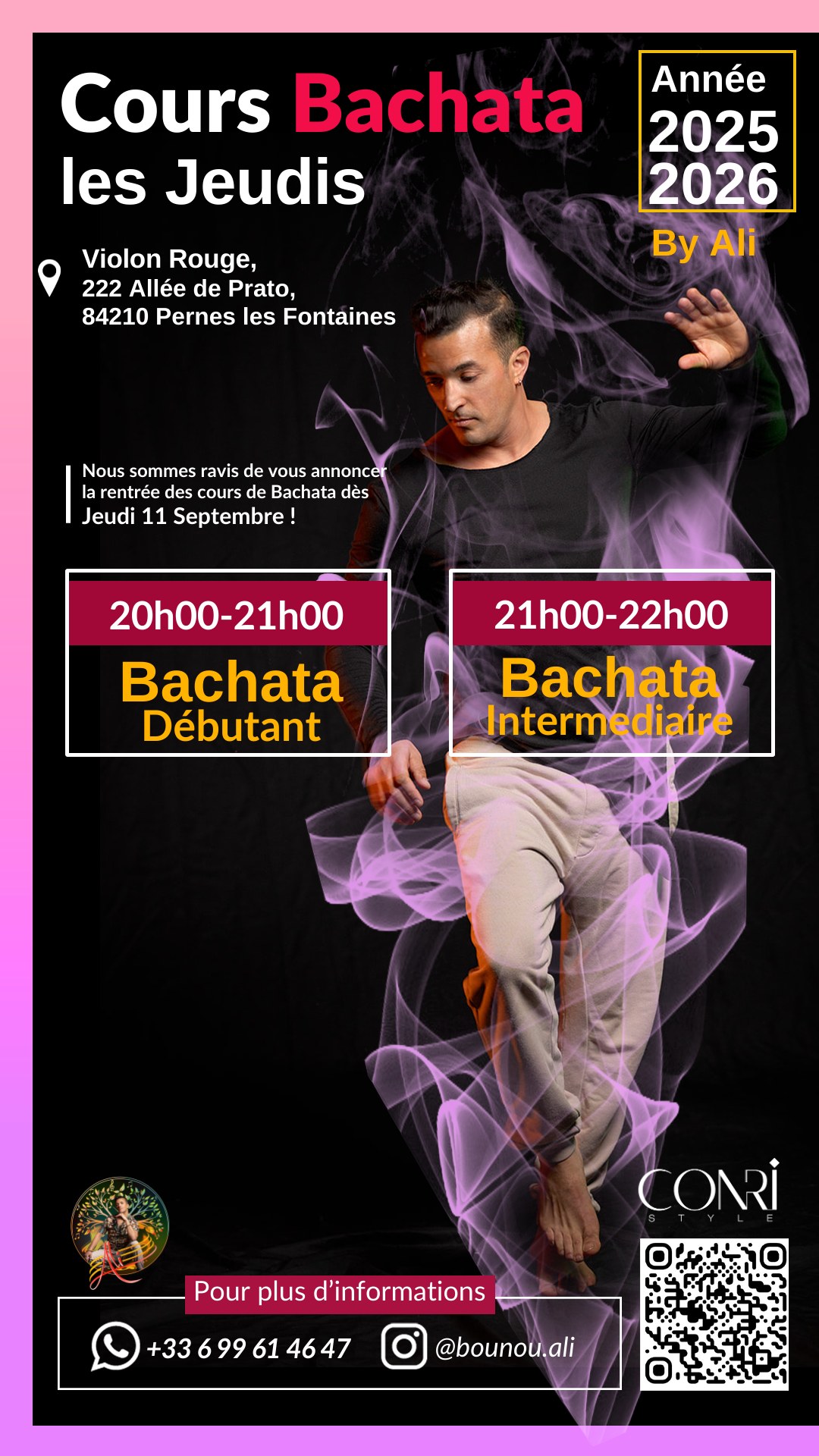 Cours Bachata Jeudi Violon Rouge