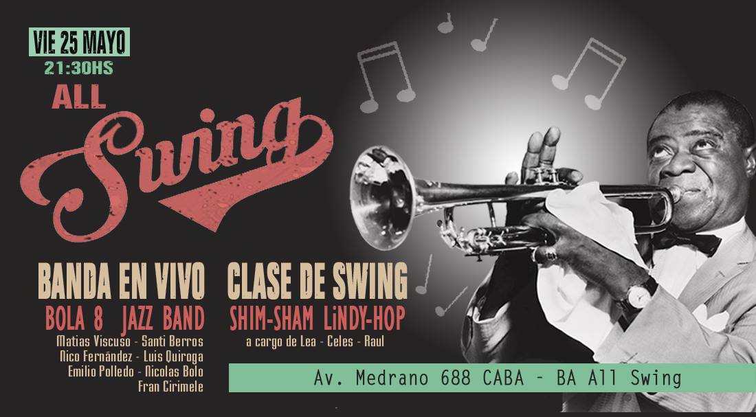 Vie 25 Mayo 21hs - Swing en Puerta Medrano