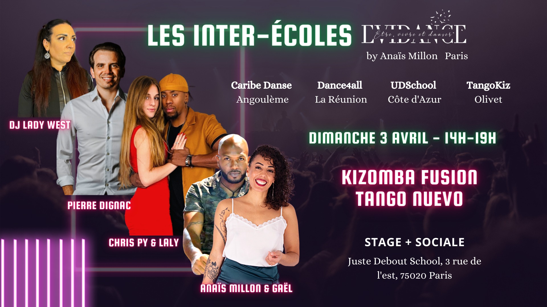 Rencontres Inter-écoles: Kizomba, Fusion & Tango Nuevo