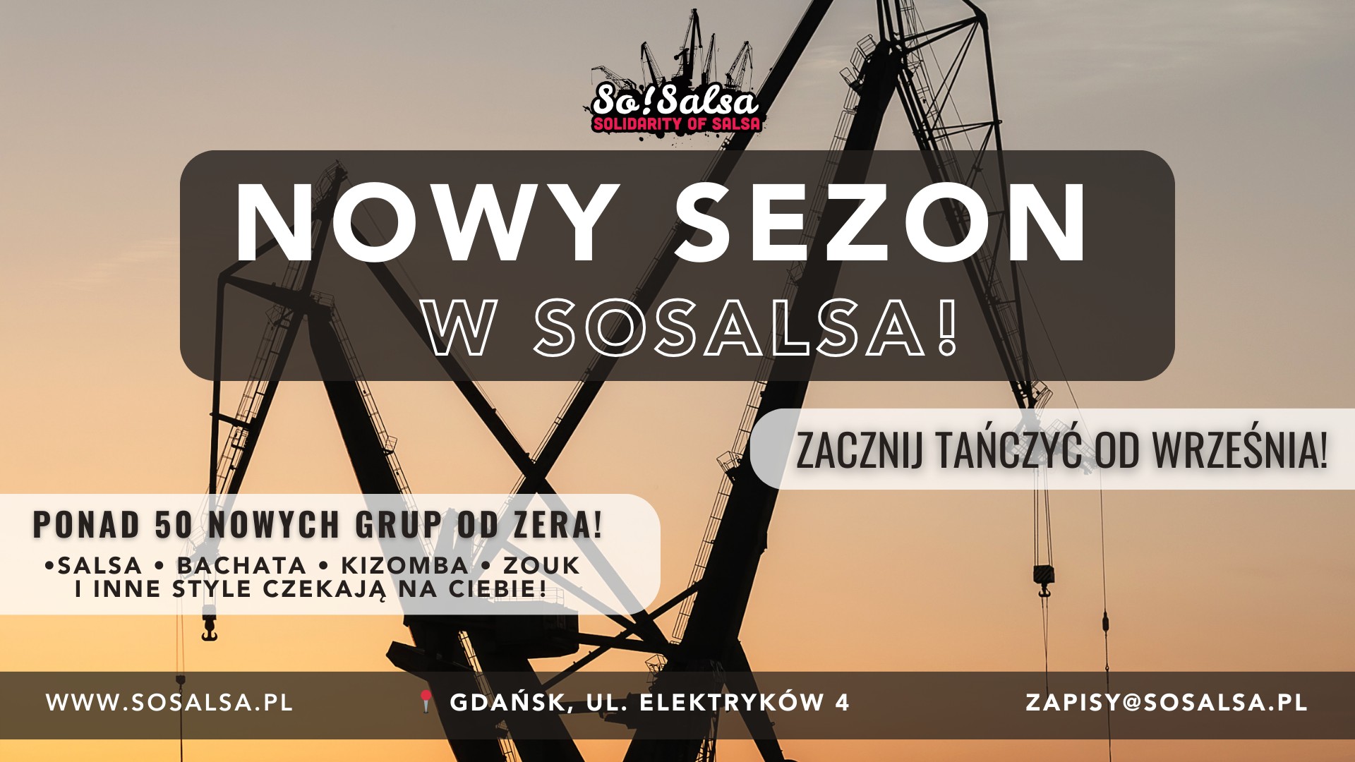 💥ZACZNIJ TAŃCZYĆ Z SO!SALSA NA STOCZNI! 💥Nowy sezon taneczny Wrzesień 2025 💃🕺