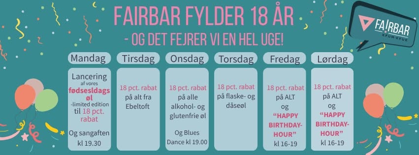 Fairbar holder fødselsdags-uge