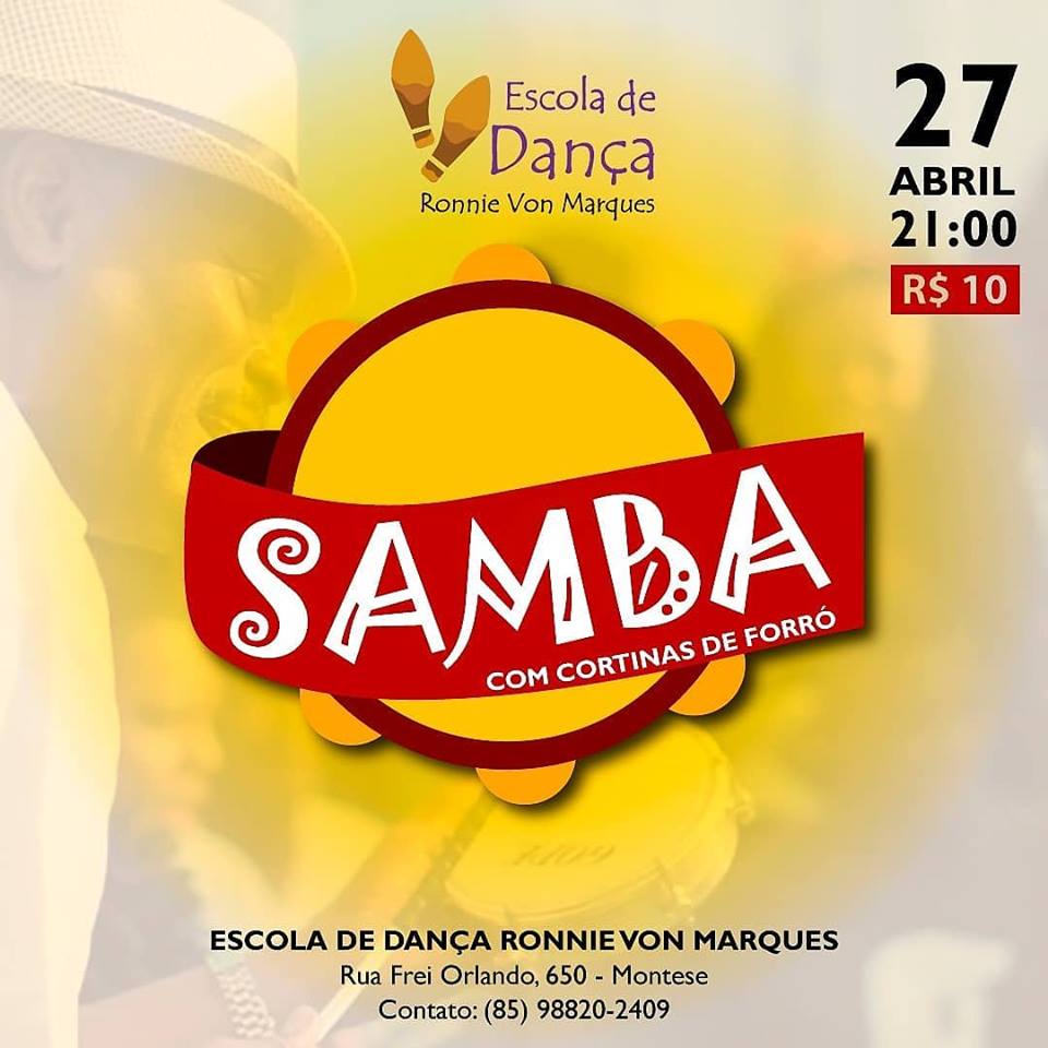SAMBA com cortinas de Forró.
