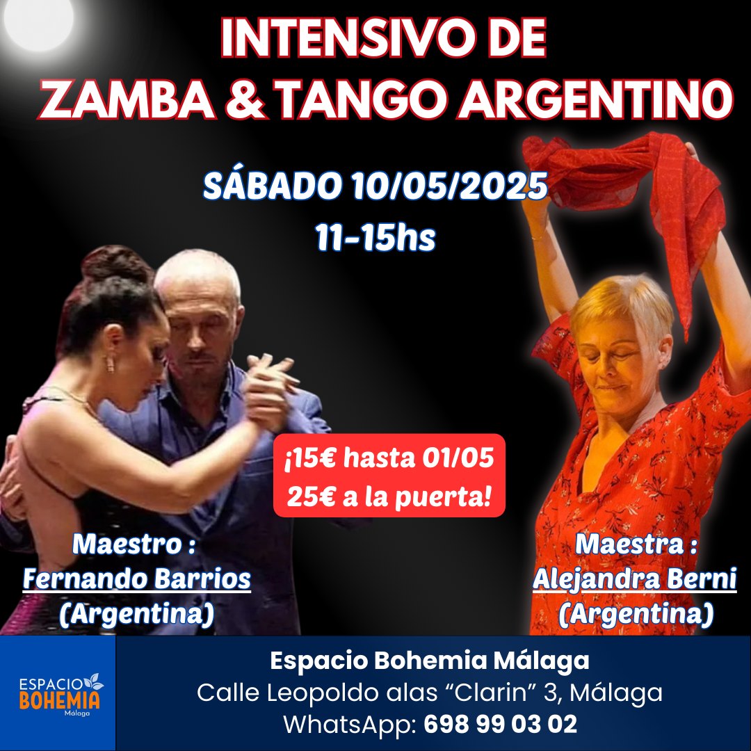 INTENSIVO DE ZAMBA & TANGO ARGENTINO EN MÁLAGA