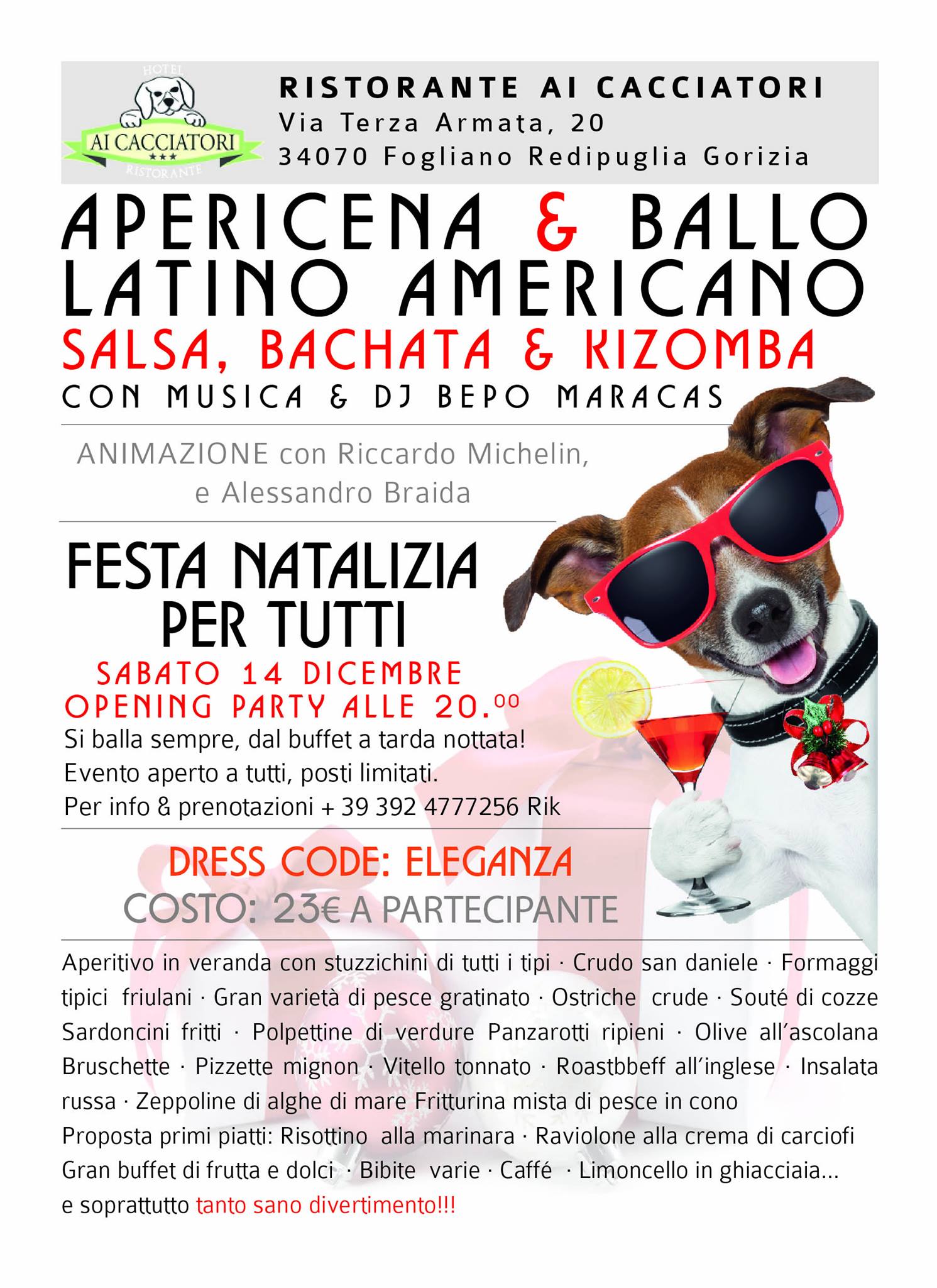 APERICENA NATALIZIO CARAIBICO A BUFFET+BALLO
