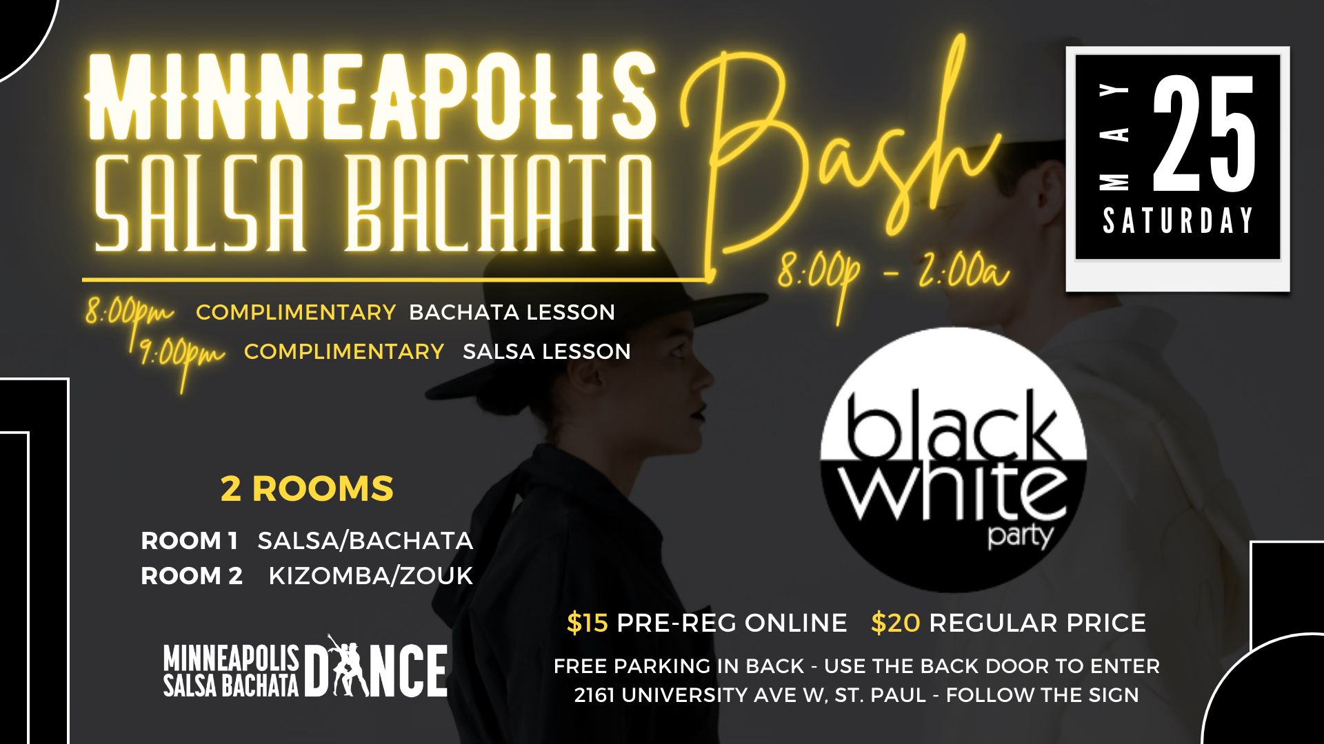 MINNEAPOLIS SALSA BACHATA BASH BLACK & WHITE
