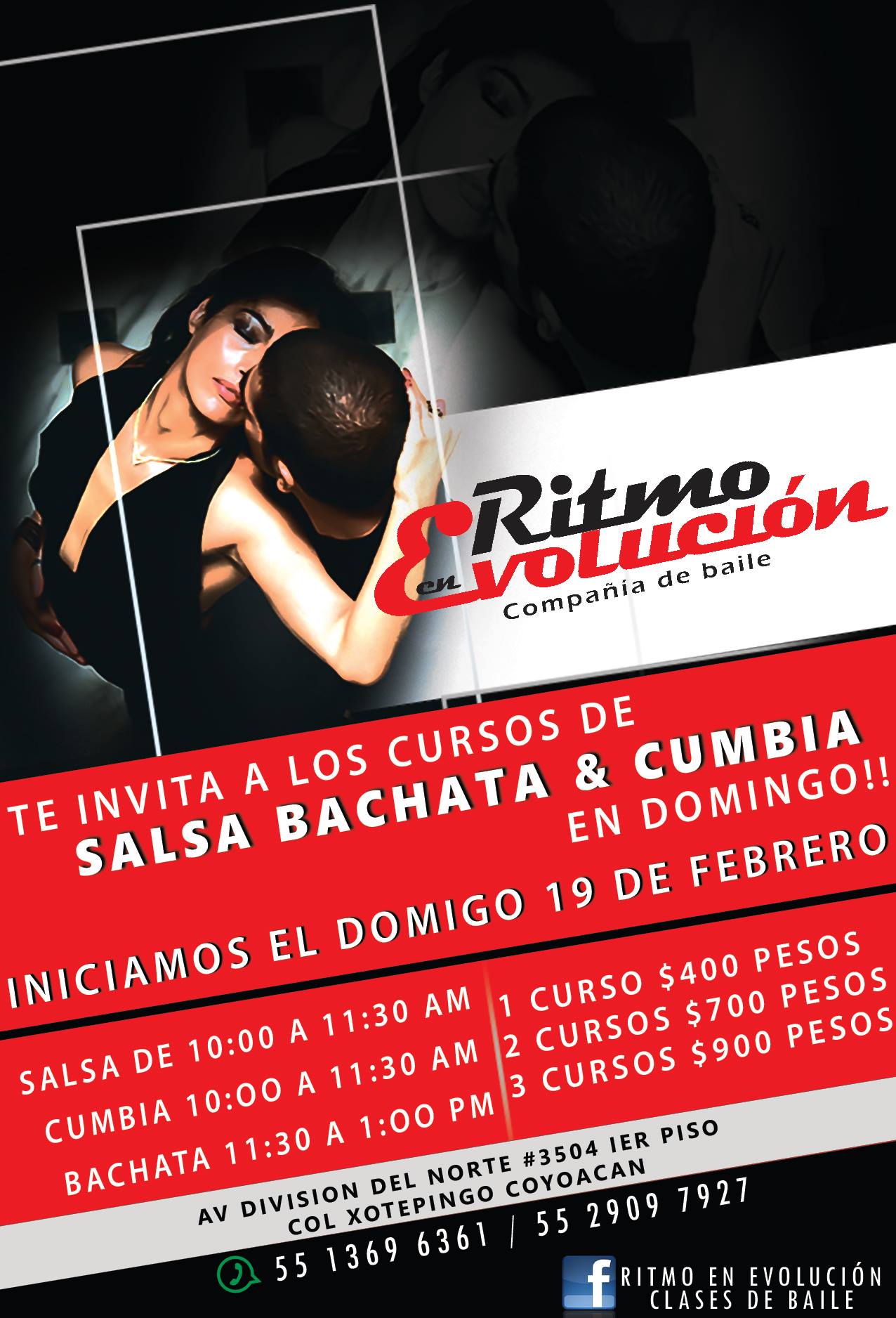 Cursos de Salsa, Bachata y Cumbia en Domingo