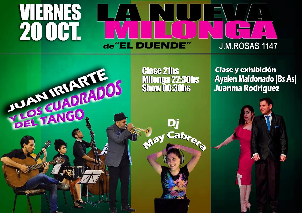 Viernes de Milonga, tocan Los Cuadrados, bailongo asegurado