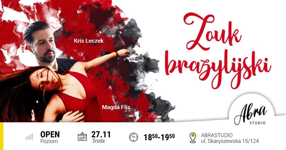 Zouk brazylijski poziom open środa 18:50-19:50 start 27.11