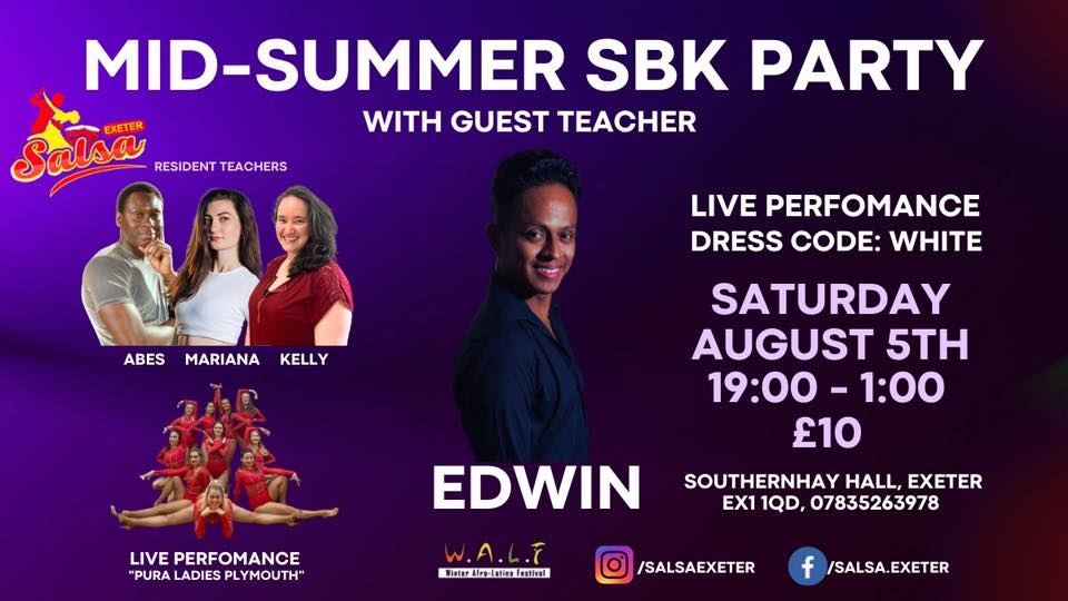 White SBK party with guest teacher EDWIN
