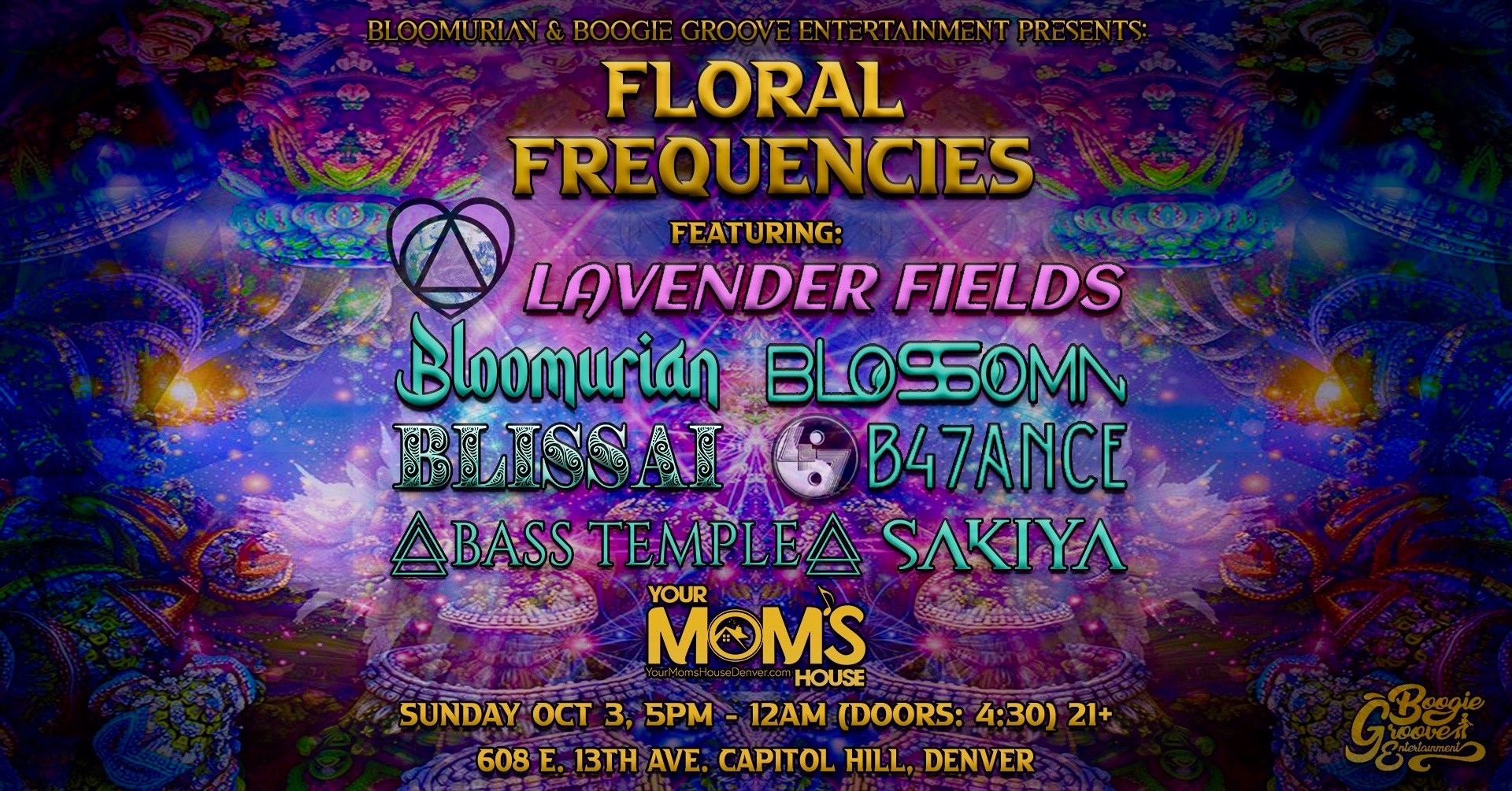 Floral Frequencies ft. Lavender Fields Blossomn B47ANCE Blissai Bass Temple Sakiya