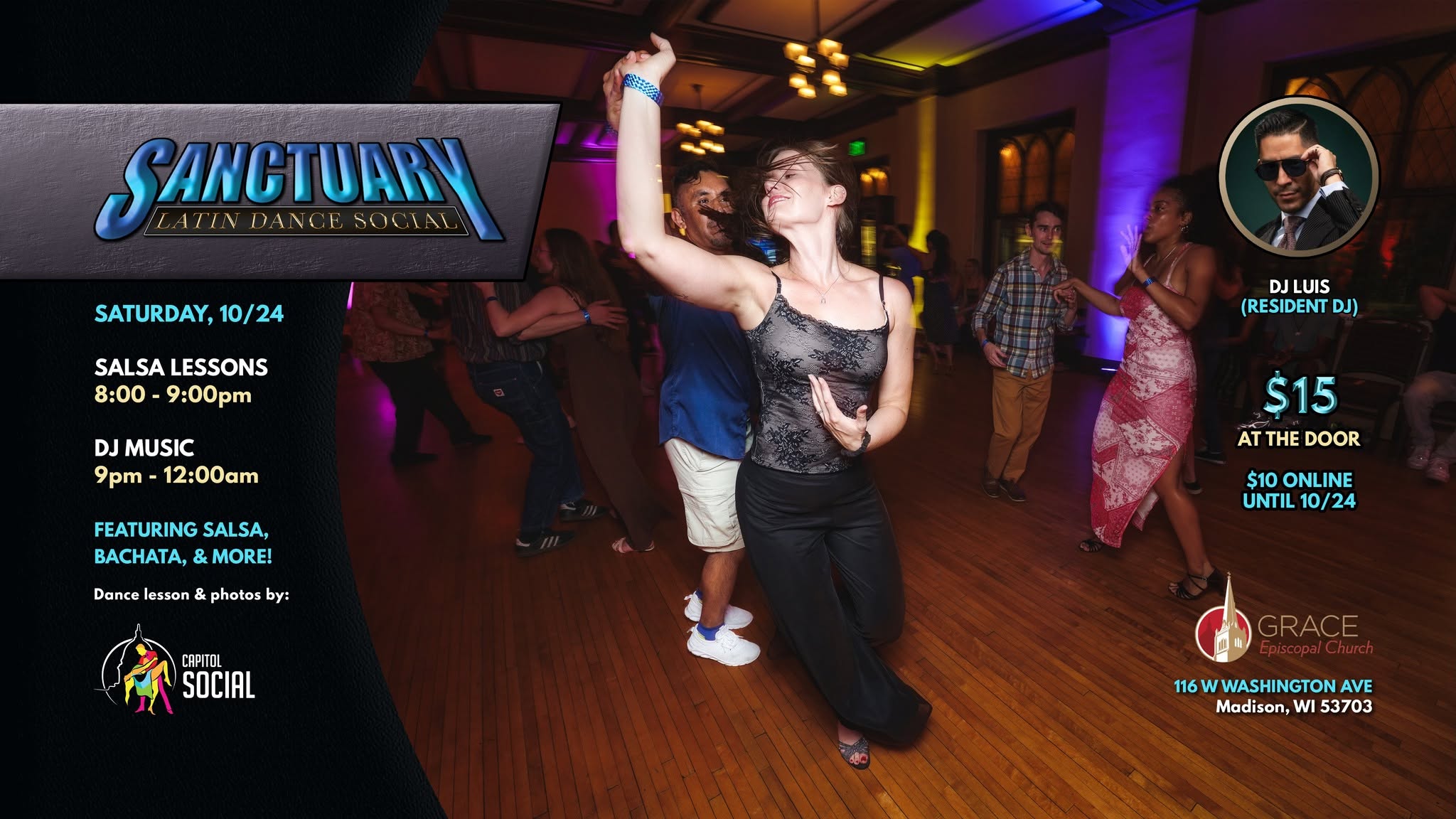 SANCTUARY Latin Dance Social (SAT. 10 24 26)