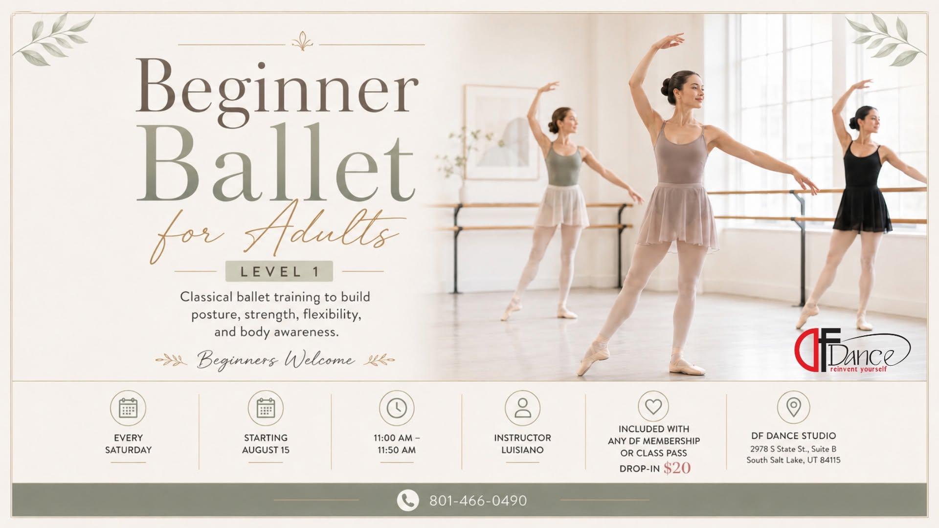 🩰 Beginner Ballet for Adults 💫 Beginners Welcome!