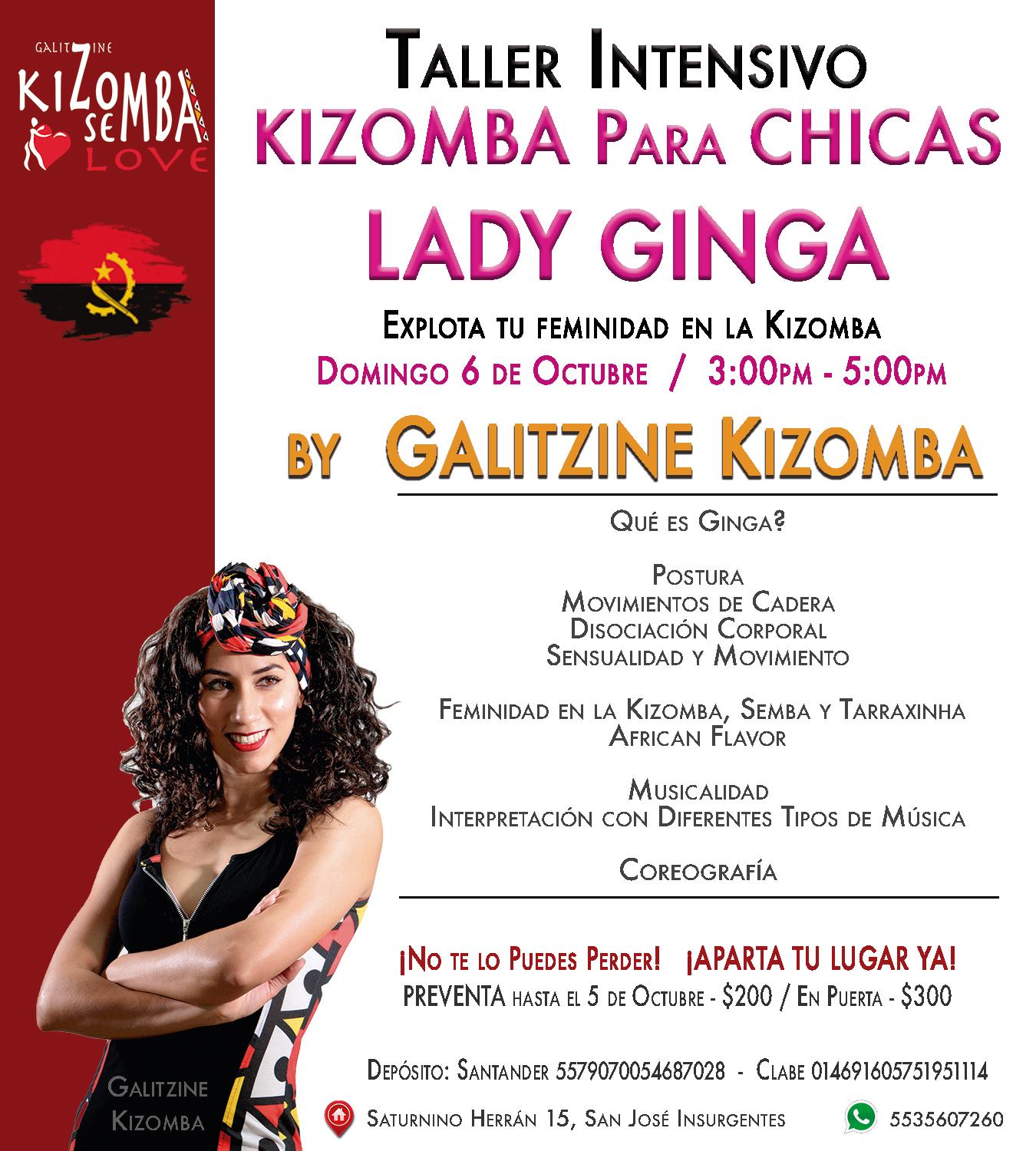 Taller de Kizomba para Chicas: Lady Ginga