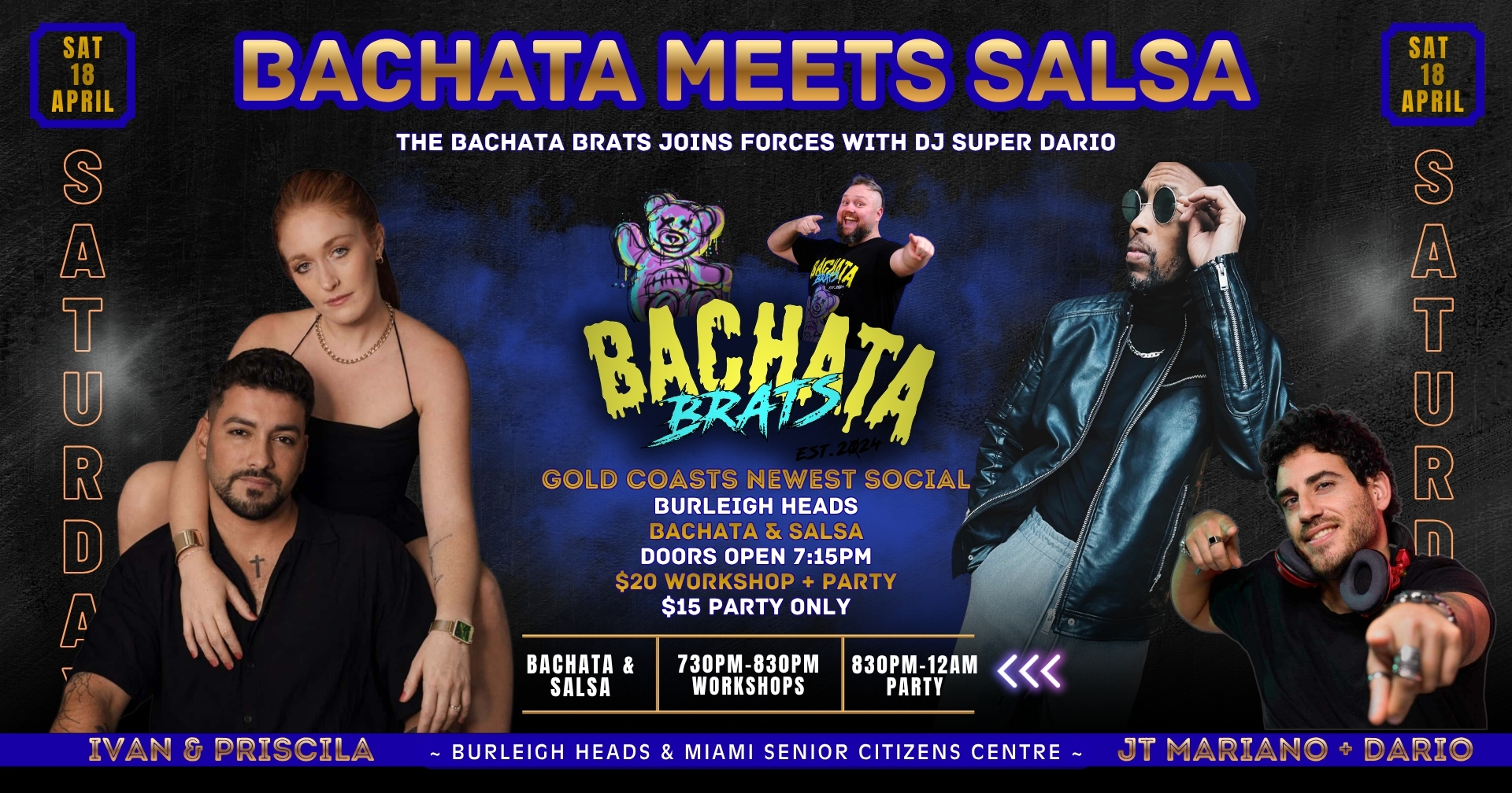 Bachata & Salsa PARTY - Brats on the Gold Coast - Come Dance with Us!