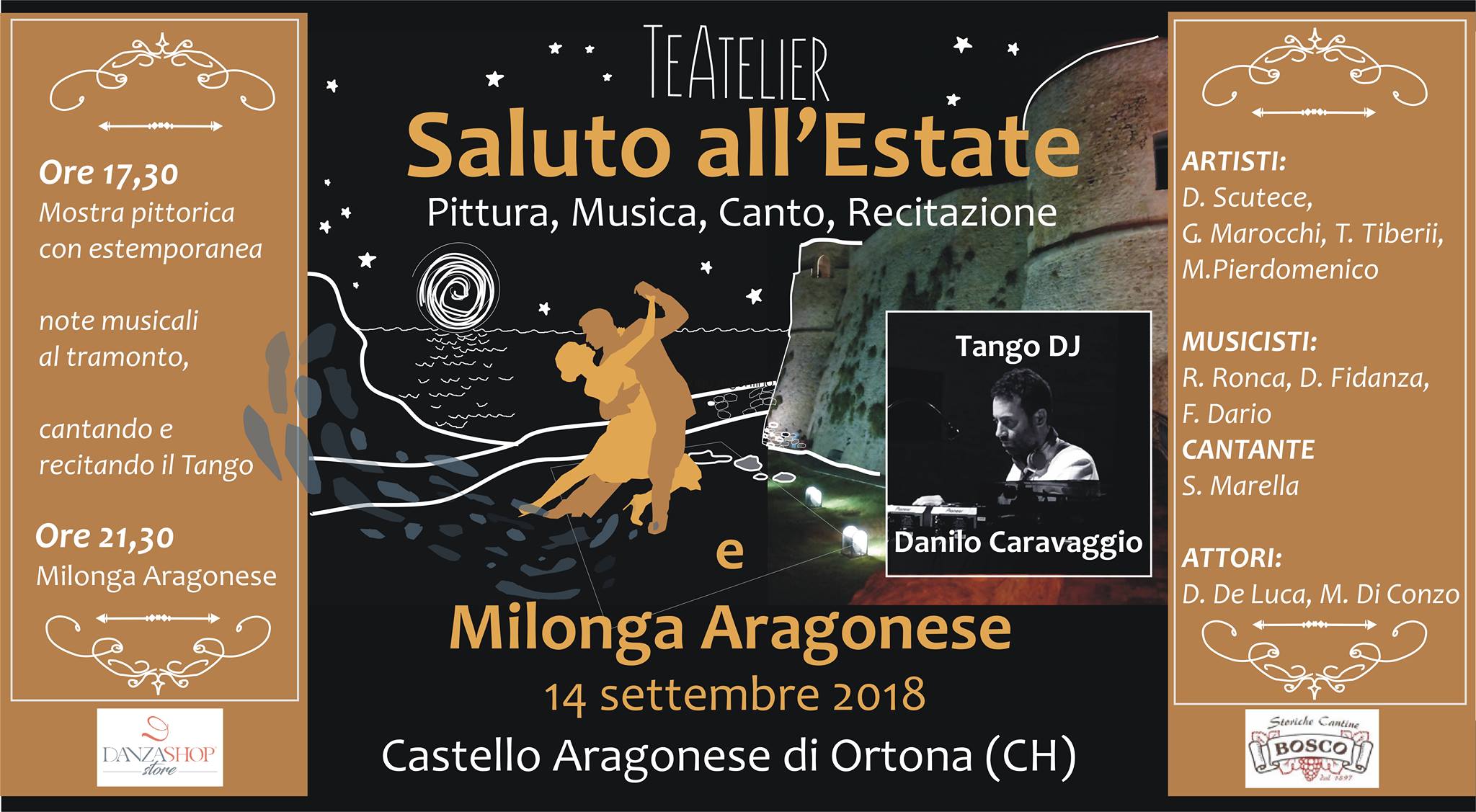 Milonga del Saluto all'Estate con pomeridiana d'arte al Castello