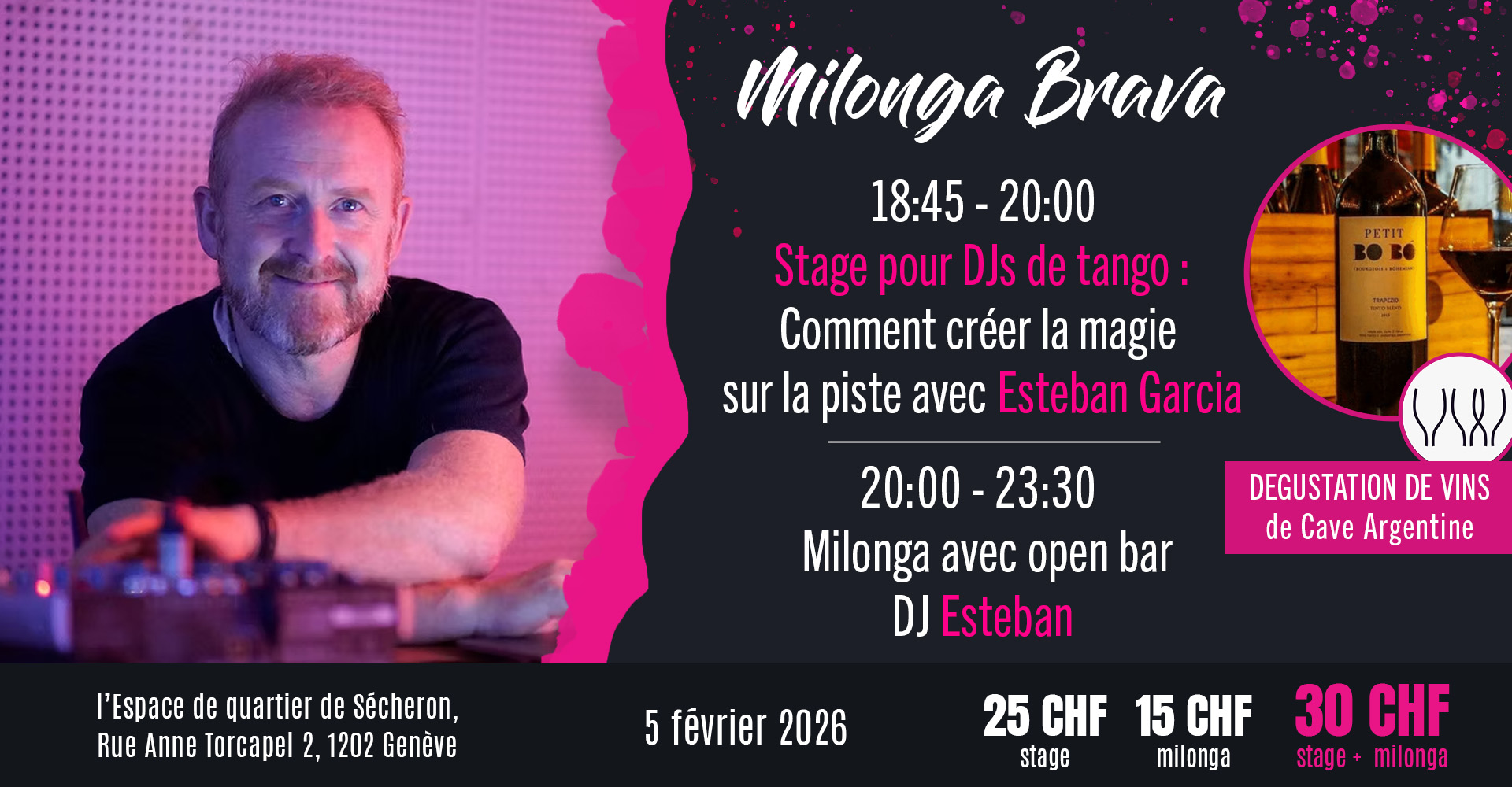Milonga Brava avec Stage pour DJs