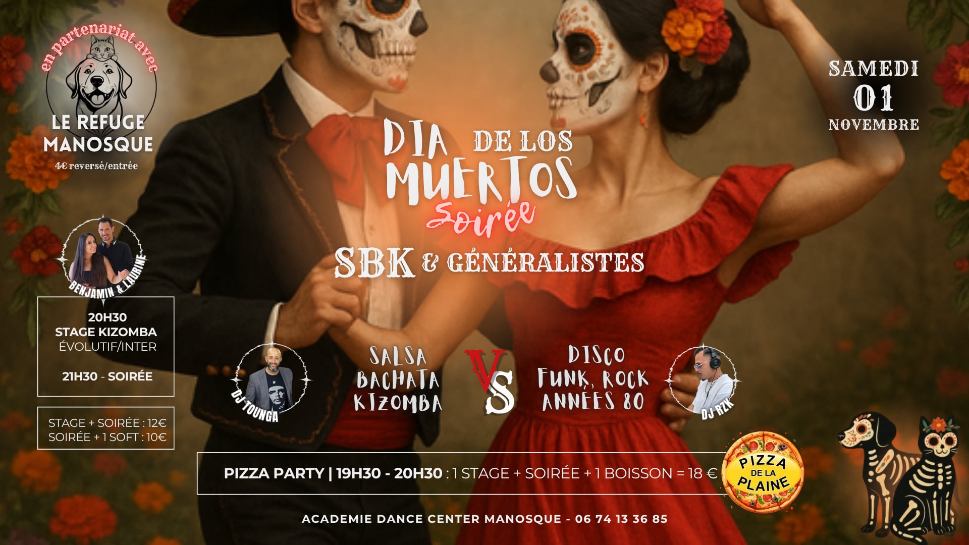 Soirée " Dia del Muertos " 2 Salles 2 Ambiances : Généraliste 80,90,2000 & SBK