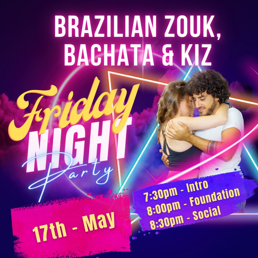 Kizomba, Bachata and Zouk Social Night with 2 x Kiz Workshops