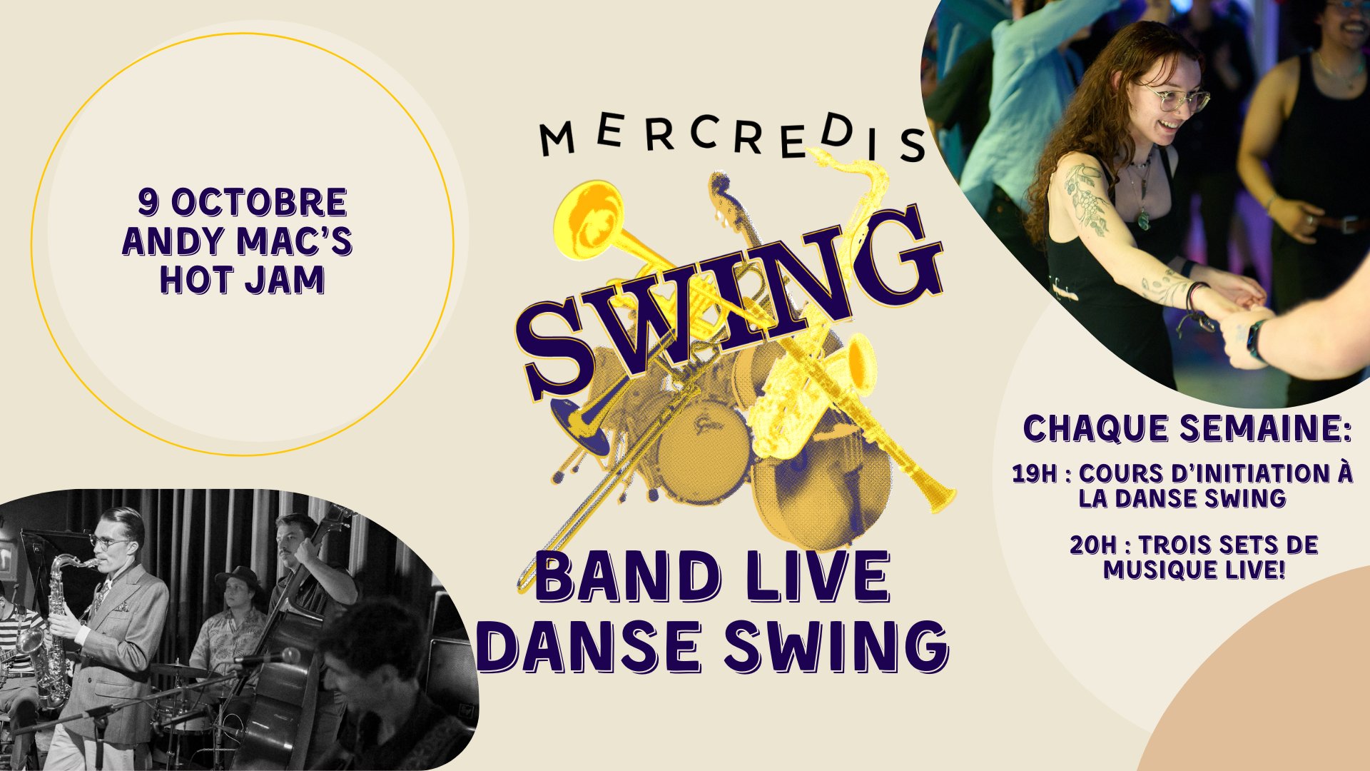 Les 2e Mercredis swing du mois : le Andy Mac's Hot Jam!