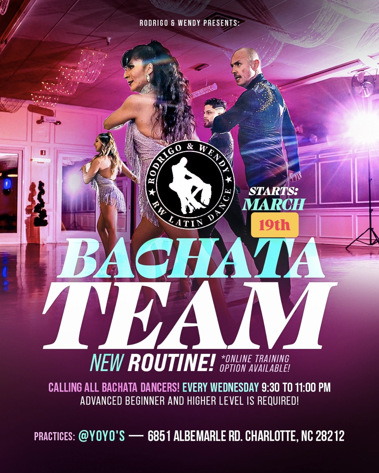 RW BACHATA TEAM - New Choreography - Starting Mar 19th