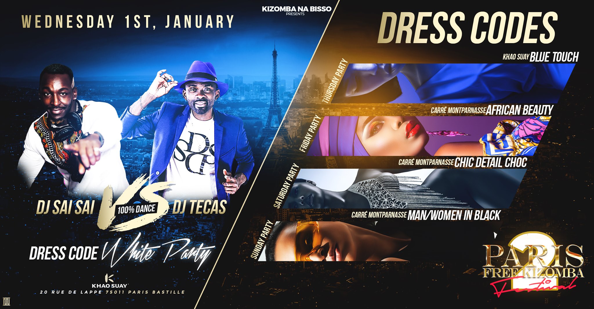 Wednesday Pre Party of Paris Free Kizomba Festival