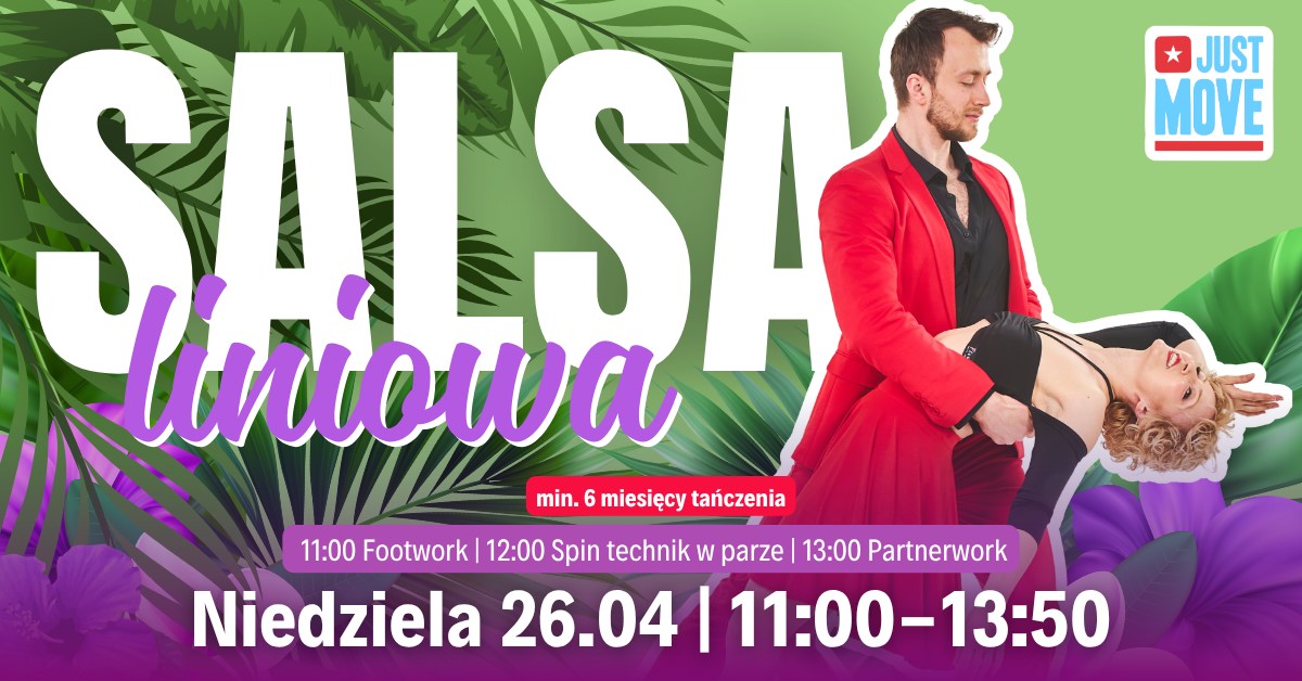 Salsa Liniowa z Adą i Pawłem - 26.04 - min. 6 miesięcy tańczenia