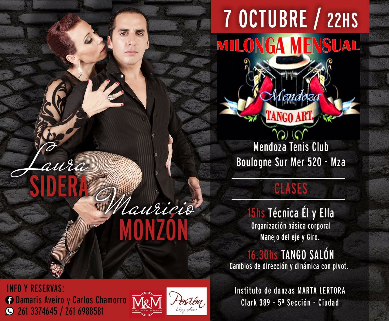 Gran Milonga y Seminarios con Laura Sidera y Mauricio Monzon