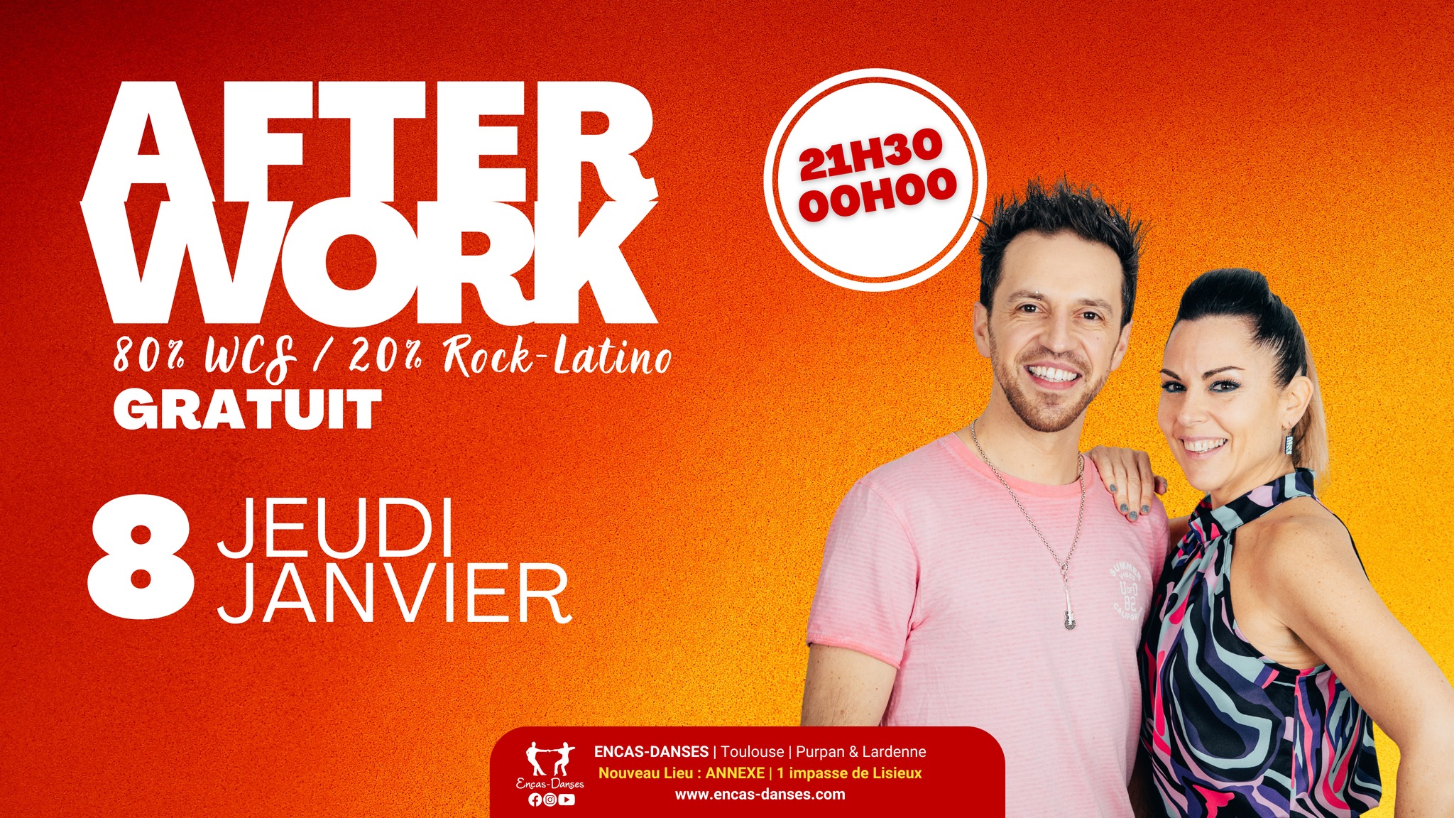 Afterwork Dansant 80% WCS - 20% Rock-Latino TOULOUSE