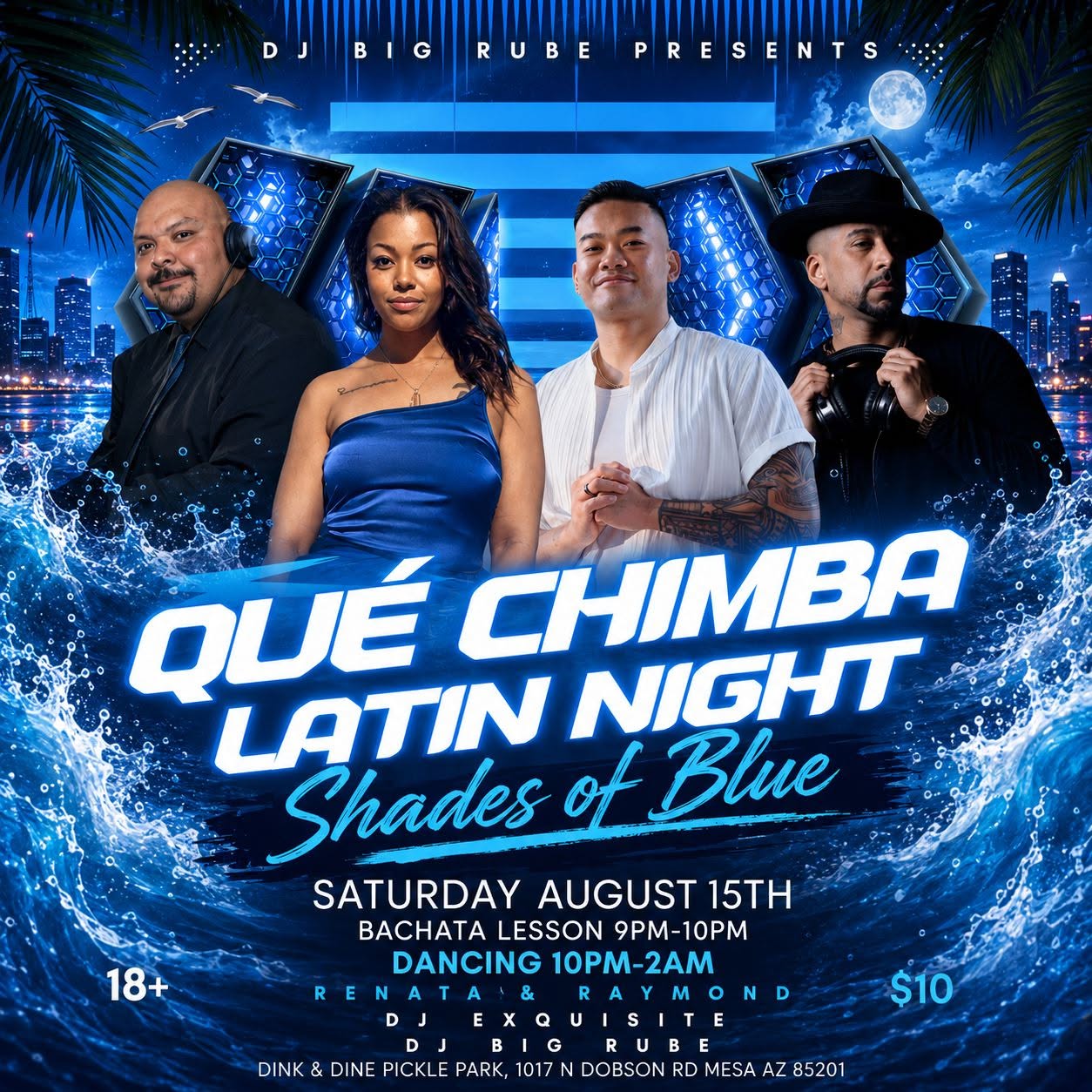 QuΓ© Chimba Latin Dance Social: Shades of Blue Edition