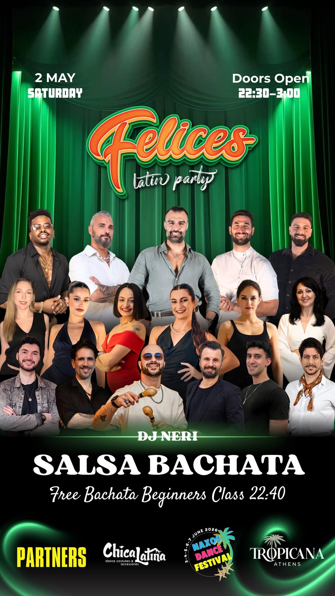 BACHATA SALSA PARTY 2 May FELICES On Saturday At Tropicana Latin Bar