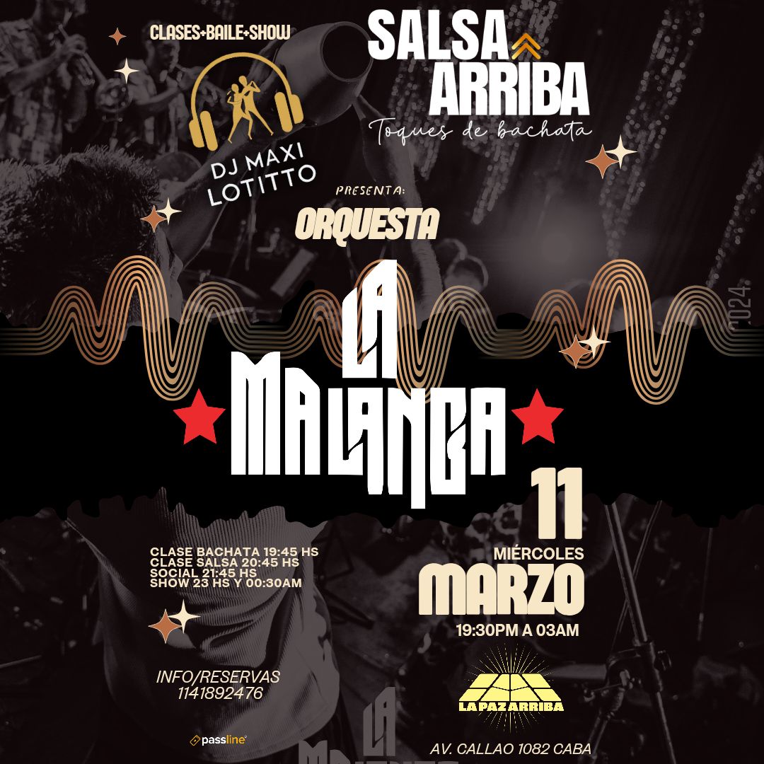 "LA MALANGA" orquesta en vivo en "SALSA ARRIBA"