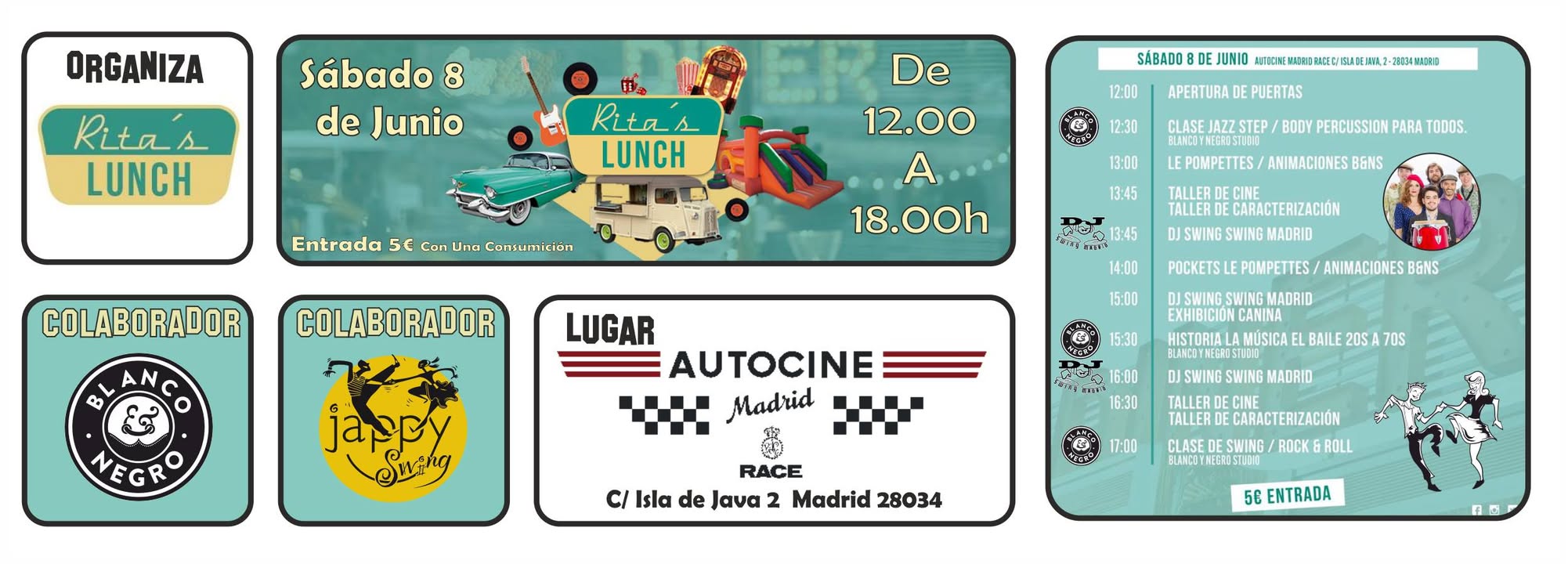 Rita´s Lunch. Especial Swing & Rock and Roll en Autocine Madrid