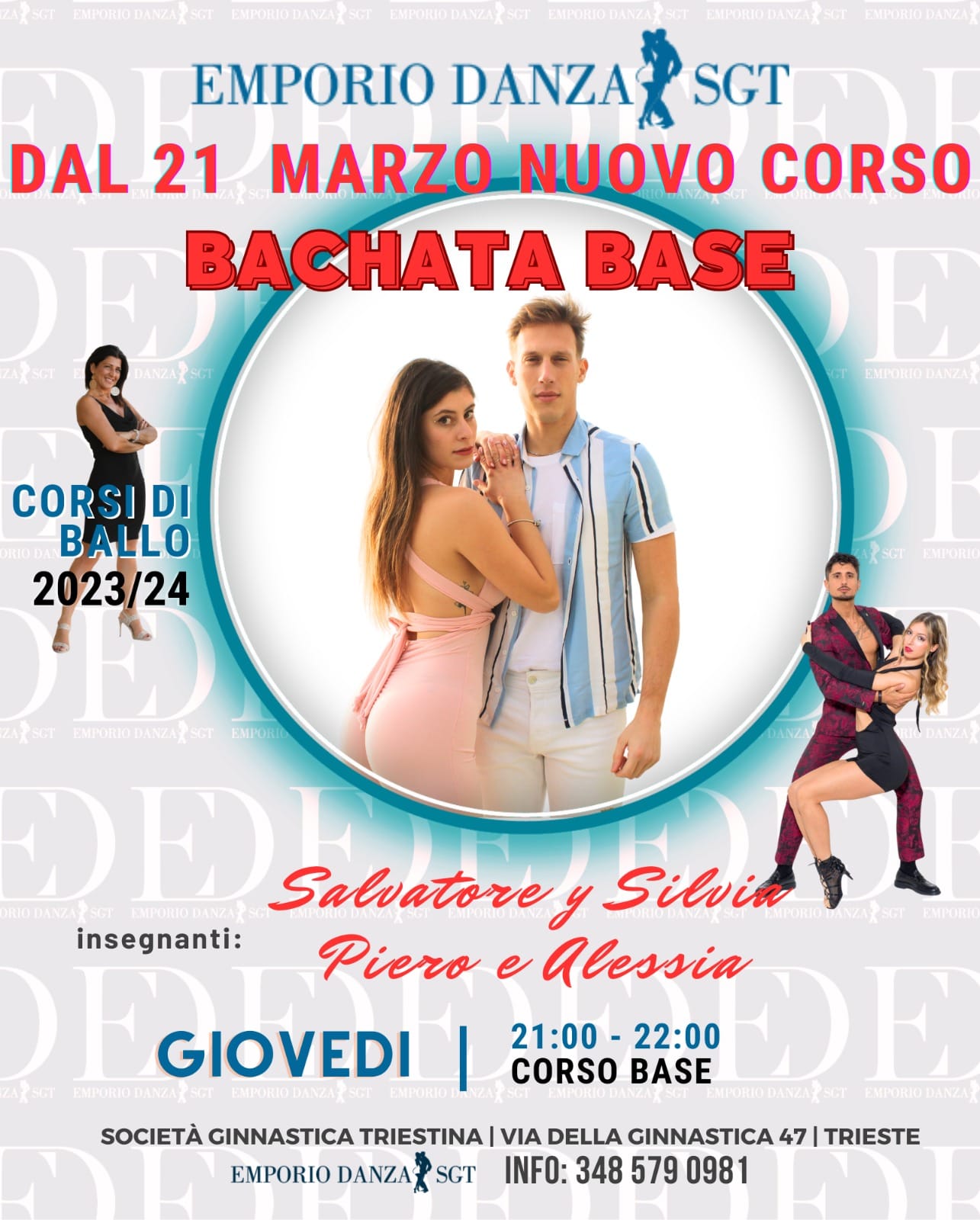 Nuovo Corso Base Bachata Fusion con Piero e Alessia e SalvatoreySilvia❤️