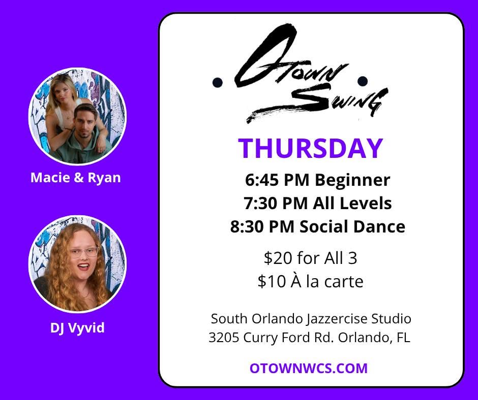 OTown Thursday Night West Coast Swing Class & Social Dance