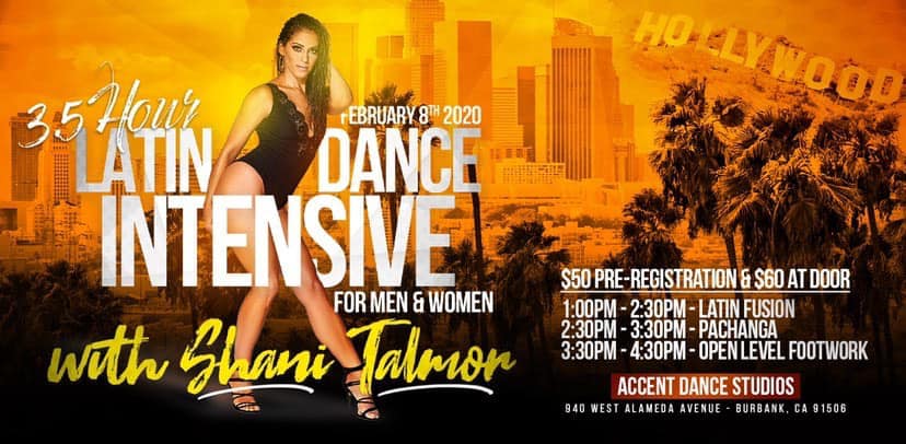 3.5 hours Latin Dance Intensive With Shani Talmor