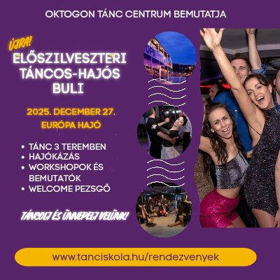 Előszilveszteri táncos-hajós buli